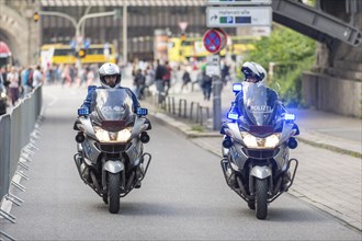 Police on motorcycles