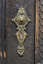 Old ornate door lock made of Metal