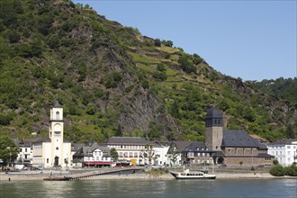 Rhine bank with old town