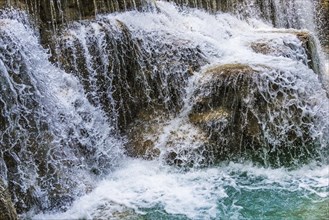 Splashing water of a waterfall