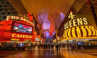 Neon Dome of Fremont Street Experience in old Las Vegas