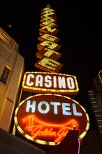Neon neon sign of the Golden Gate Casino Hotel