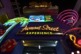 Neon neon signs at the Fremont Street Experience in old Las Vegas