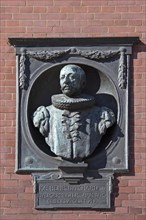 Johann Heinrich Burchard bust in the outer wall