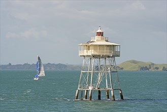 Bean Rock Lighthouse in the Waitemata Harbour