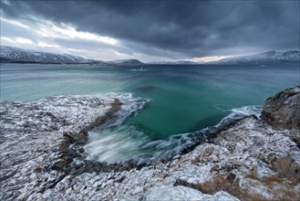 Dark clouds over the sea