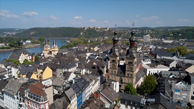 View of the old town with Church of Our Dear Lady and Florinskirche