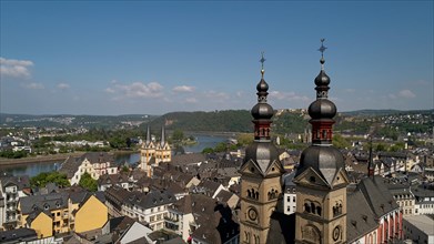 View of the old town with Church of Our Dear Lady and Florinskirche