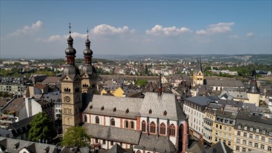 View of the old town with Church of Our Dear Lady and Florinskirche