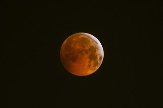 Blood moon at total lunar eclipse