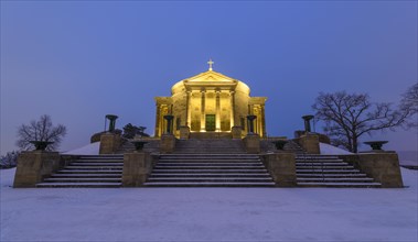 Grave chapel in winter