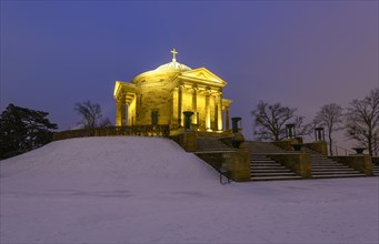 Grave chapel in winter