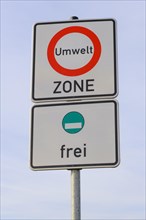 Traffic sign Low Emission Zone