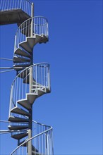 Metal spiral staircase at Obereversand lighthouse