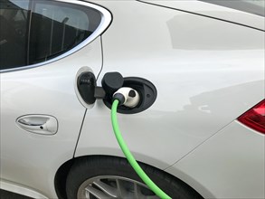 Charging plug on electric car