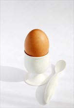 Breakfast egg in egg cup