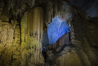 Illuminated cave