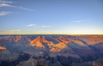 Gorge of the Grand Canyon in evening light