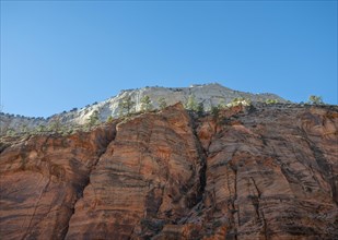 Red sandstone wall