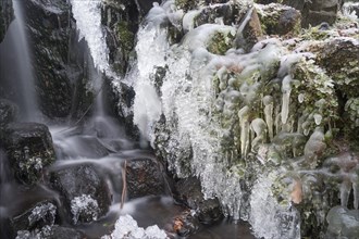 Waterfall with icicles