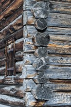 Weathered wooden beams