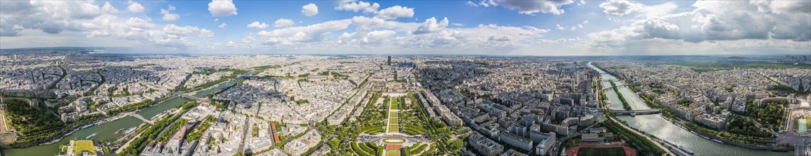 360 degree panorama from Eiffel Tower