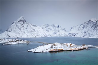 Small island Sakrisoya in winter