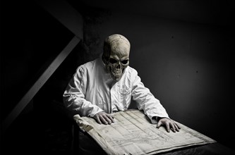 The doctor of death studying his method of destruction