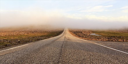 Road through a barren plateau
