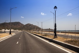 Lonely coastal road