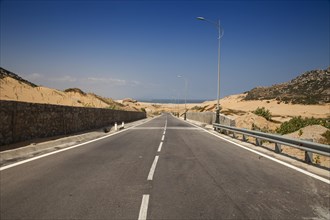 Road through dunes at Ca Na