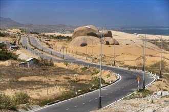 Lonely coastal road