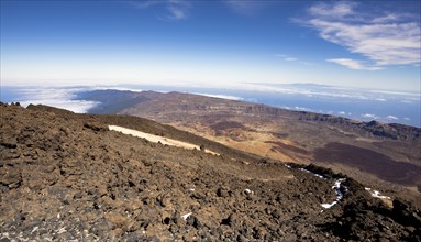 View from Pico del Teide on the caldera