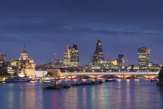 London skyline and the River Thames at night