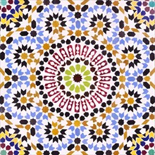 Moroccan zillij mosaic tile decoration