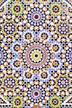 Moroccan zillij mosaic tile decoration