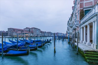 Grand Canal with blue gondolas