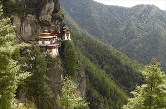 Tiger's Nest Monastery in the cliffside of Paro valley