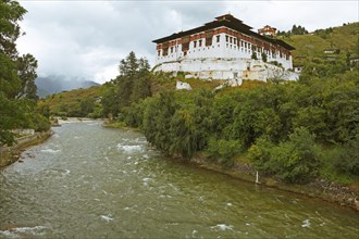 Monastery Paro Dzong at Paro Chhu