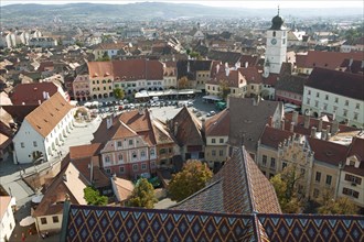 View of the old town from the tower of the parish church