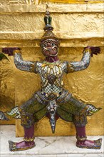Caryatid at Gold Chedi in Wat Phra Kaeo Temple