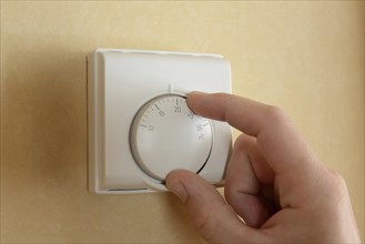 Thermostat control for a central heating system