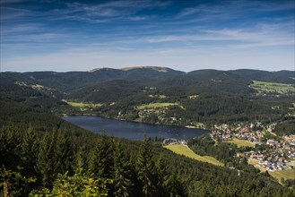View from Hochfirst to Titisee lake and Feldberg