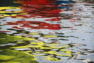 Colorful reflection on water