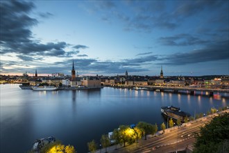 Riddarholmen island at dusk