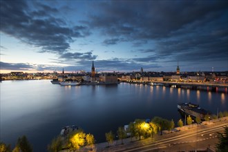 Riddarholmen island at dusk