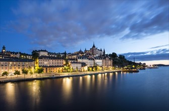 View from Riddarholmen island at dusk