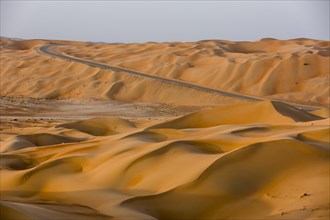 Road in the desert at Al Hamaim