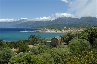 Historic centre with the harbor in Saint Florent