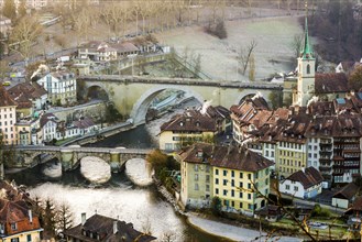 View of the historic centre with Aare river